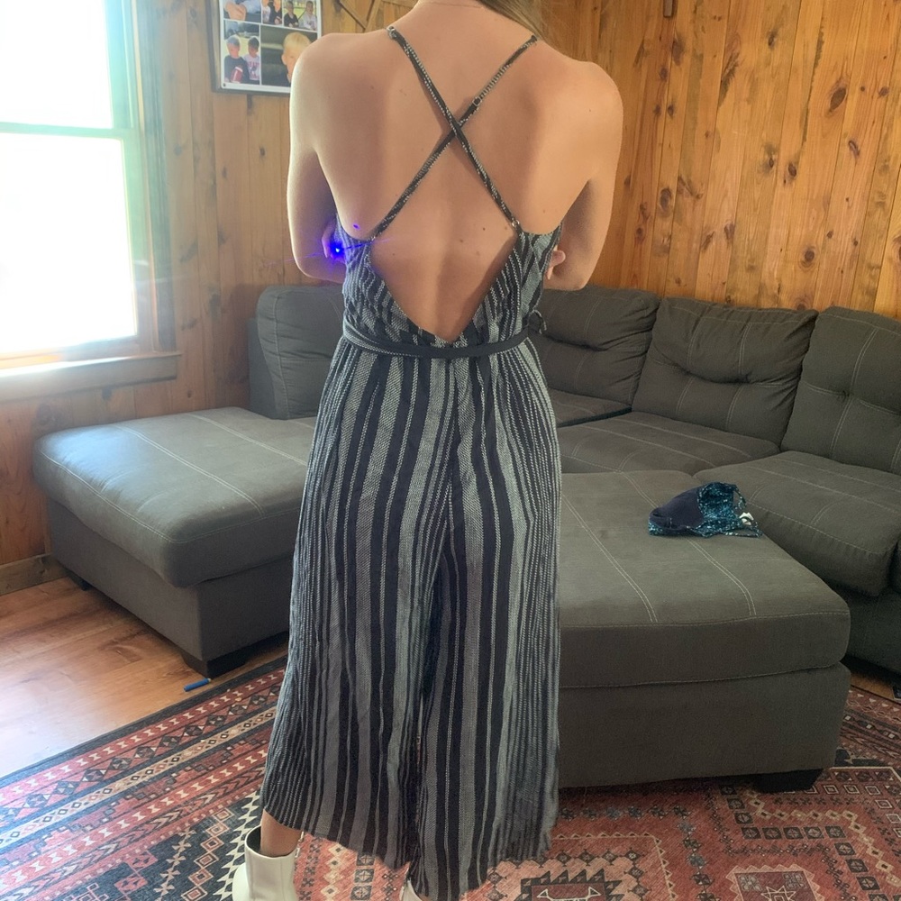Black and White Boho Jumpsuit